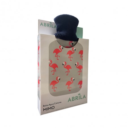 Bolsa de agua caliente con funda 1,7 Litros. Mimo Flamencos