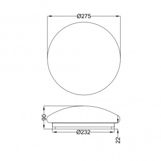 Plafón de techo LED Achat (12W)