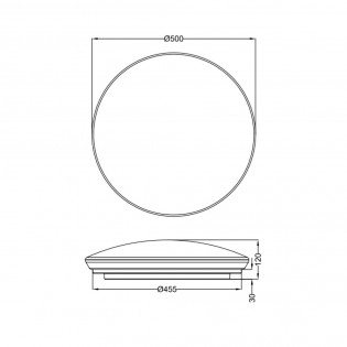 Plafón de techo LED Achat (22W)