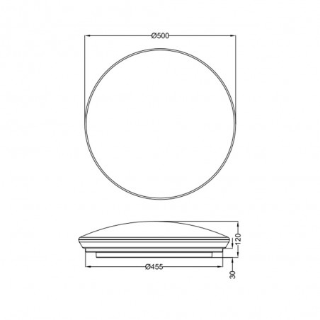 Plafón de techo LED Achat (22W)