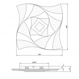 Plafón de techo LED Akita CCT (56W)