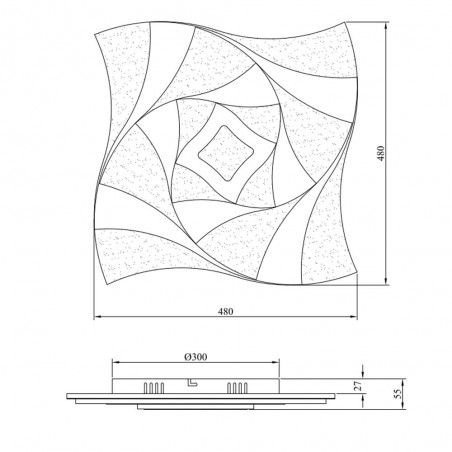 Plafón de techo LED Akita CCT (56W)