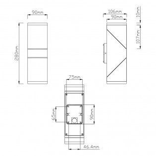 Aplique exterior LED Avon (7W)