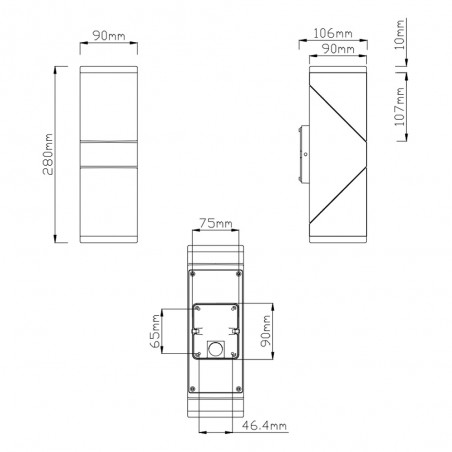 Aplique exterior LED Avon (7W)