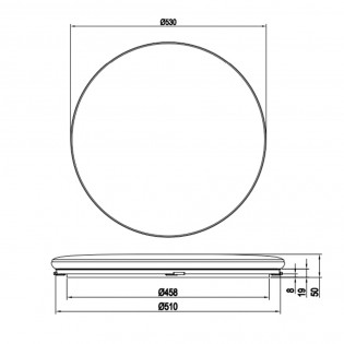 Plafón de techo LED Blanca (46W)