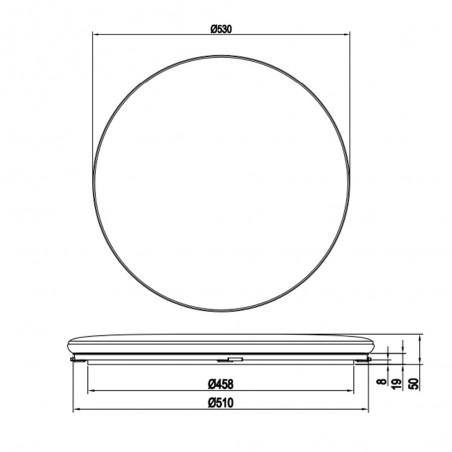 Plafón de techo LED Blanca (46W)