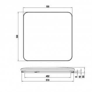 Plafón de techo LED Blanca III (46W)
