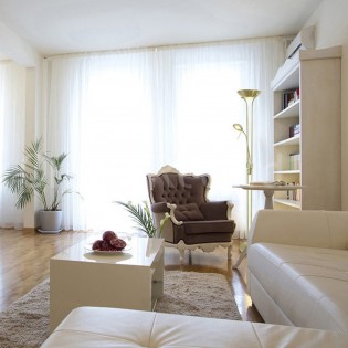 Lámpara de pie LED Lampa Cuero (15W+8W)