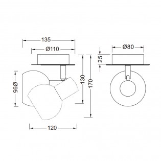 Aplique de pared Antibes