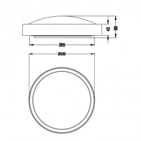 Plafón de techo LED Clarimo (18W)