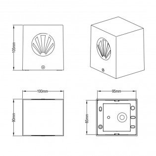 Aplique exterior LED Cordoba (2W)