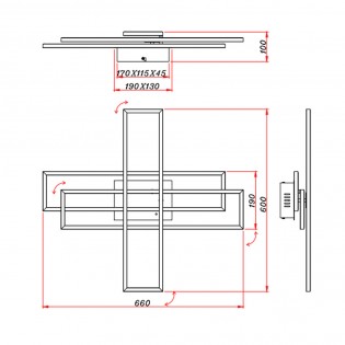 Plafón de techo LED Corso CCT (36W)