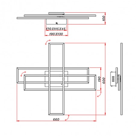 Plafón de techo LED Corso CCT (36W)