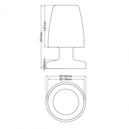 Lámpara de mesa exterior LED Dora (1.5W)