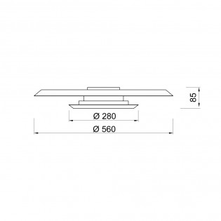 Plafón de techo LED Tina (24W)