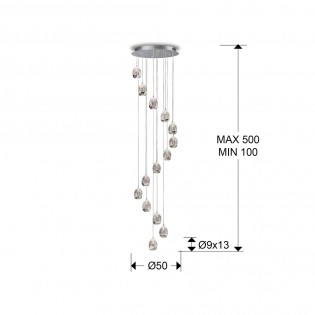 Lámpara colgante LED Rocio (14x5W)