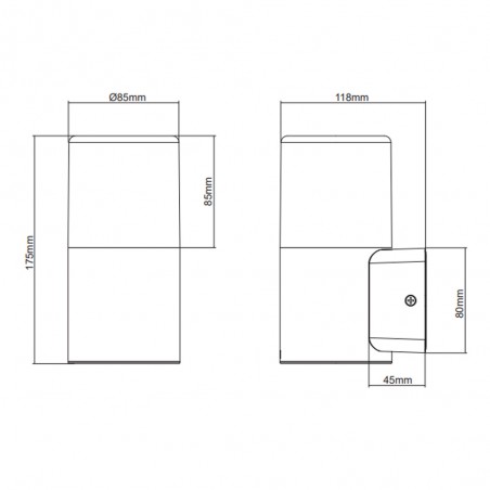 Aplique de pared exterior Hoosic