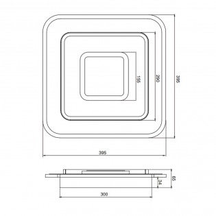Plafón de techo Led Jora CCT (46W)