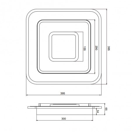 Plafón de techo Led Jora CCT (46W)