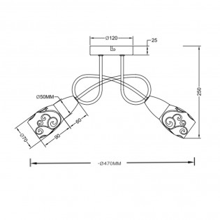 Plafón de techo Colmar (3 Luces)