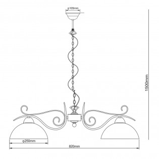 Lámpara colgante Country (2 Luces)