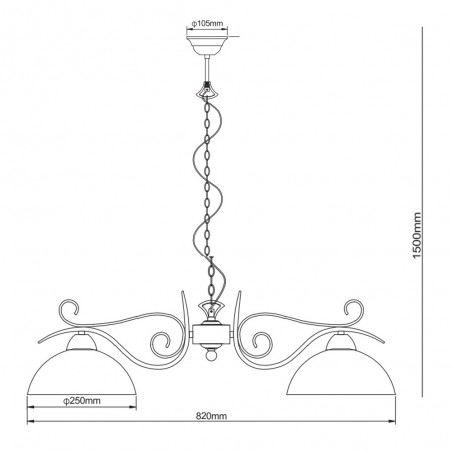 Lámpara colgante Country (2 Luces)