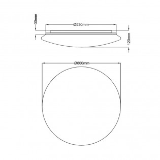 Plafón de techo Led Kato CCT (27W)