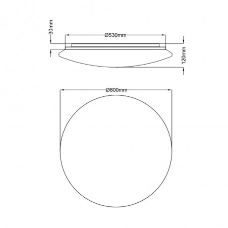 Plafón de techo Led Kato CCT (27W)