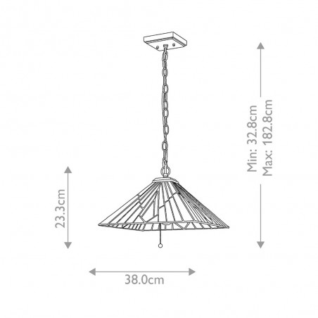 Lámpara de techo Alderley Tiffanny
