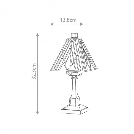 Lámpara de mesa Alderley S Tiffanny