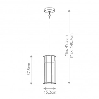 Lámpara colgante de exterior Camillo