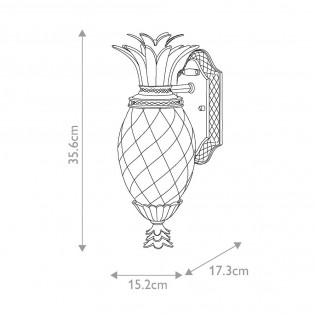 Aplique de pared de exterior Plantation S