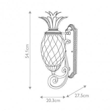 Aplique de pared de exterior Plantation M