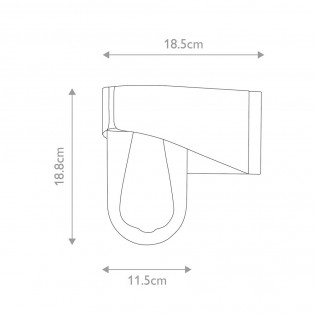 Aplique de pared de exterior Porto
