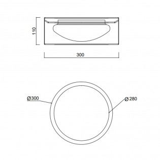 Plafón de techo LED Locarno (12W)