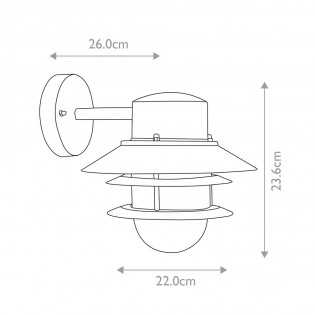 Aplique de pared de exterior Copenhagen