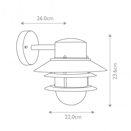 Aplique de pared de exterior Copenhagen