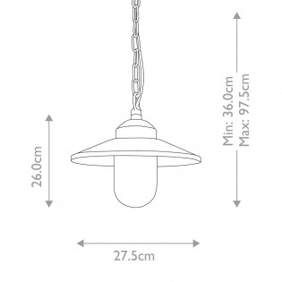 Lámpara colgante de exterior Klampenborg