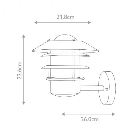 Aplique de pared de exterior Helsingor