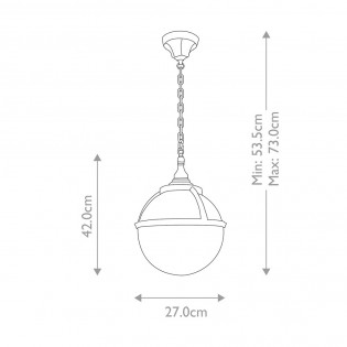 Lámpara colgante de exterior Glenbeigh