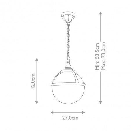 Lámpara colgante de exterior Glenbeigh