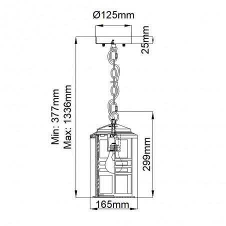 Lámpara colgante de exterior Beacon