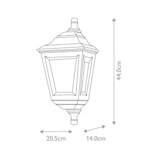 Aplique de pared de exterior Kerry