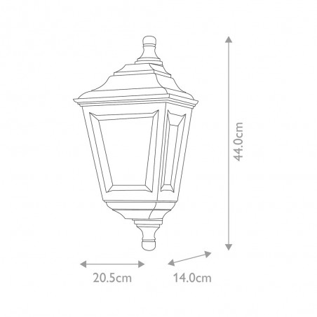 Aplique de pared de exterior Kerry