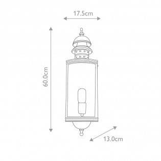 Aplique de pared de exterior Downing Street Verdigris
