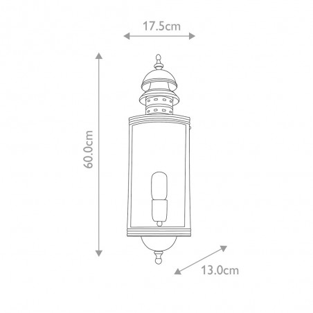Aplique de pared de exterior Downing Street Verdigris