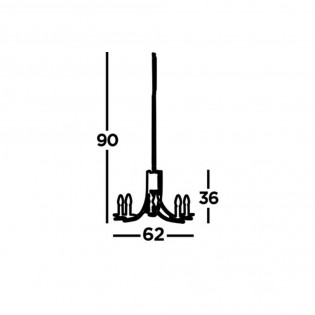 Lámpara de araña Ascona (5 luces)
