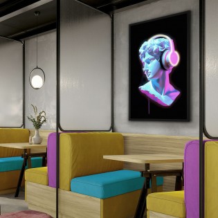 Cuadro con luz LED Busto...