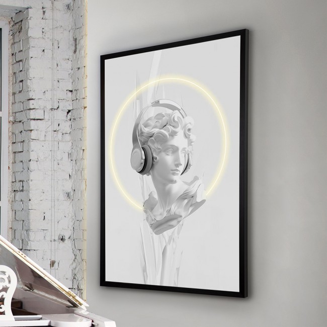 Cuadro con luz LED Busto II (80x120cm.)