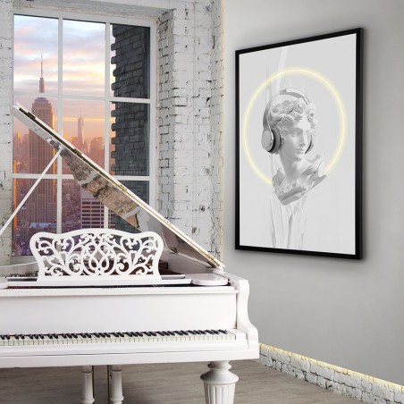 Cuadro con luz LED Busto II (80x120cm.)